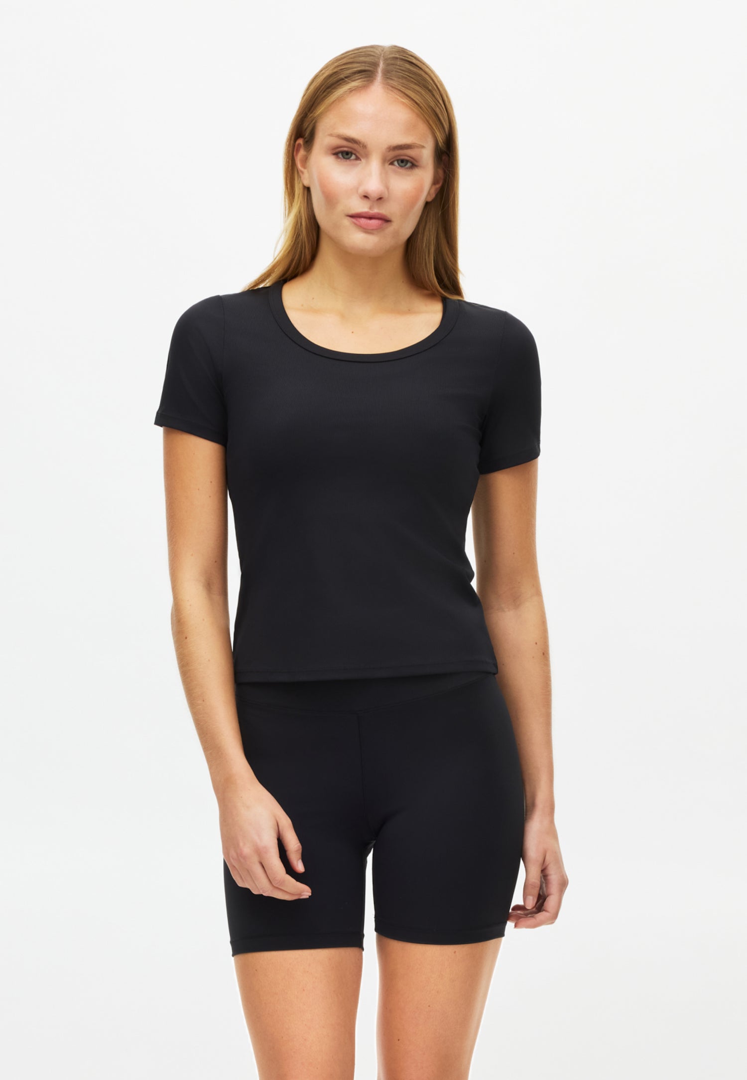 Rib Drymotion Yoga Tee - Black