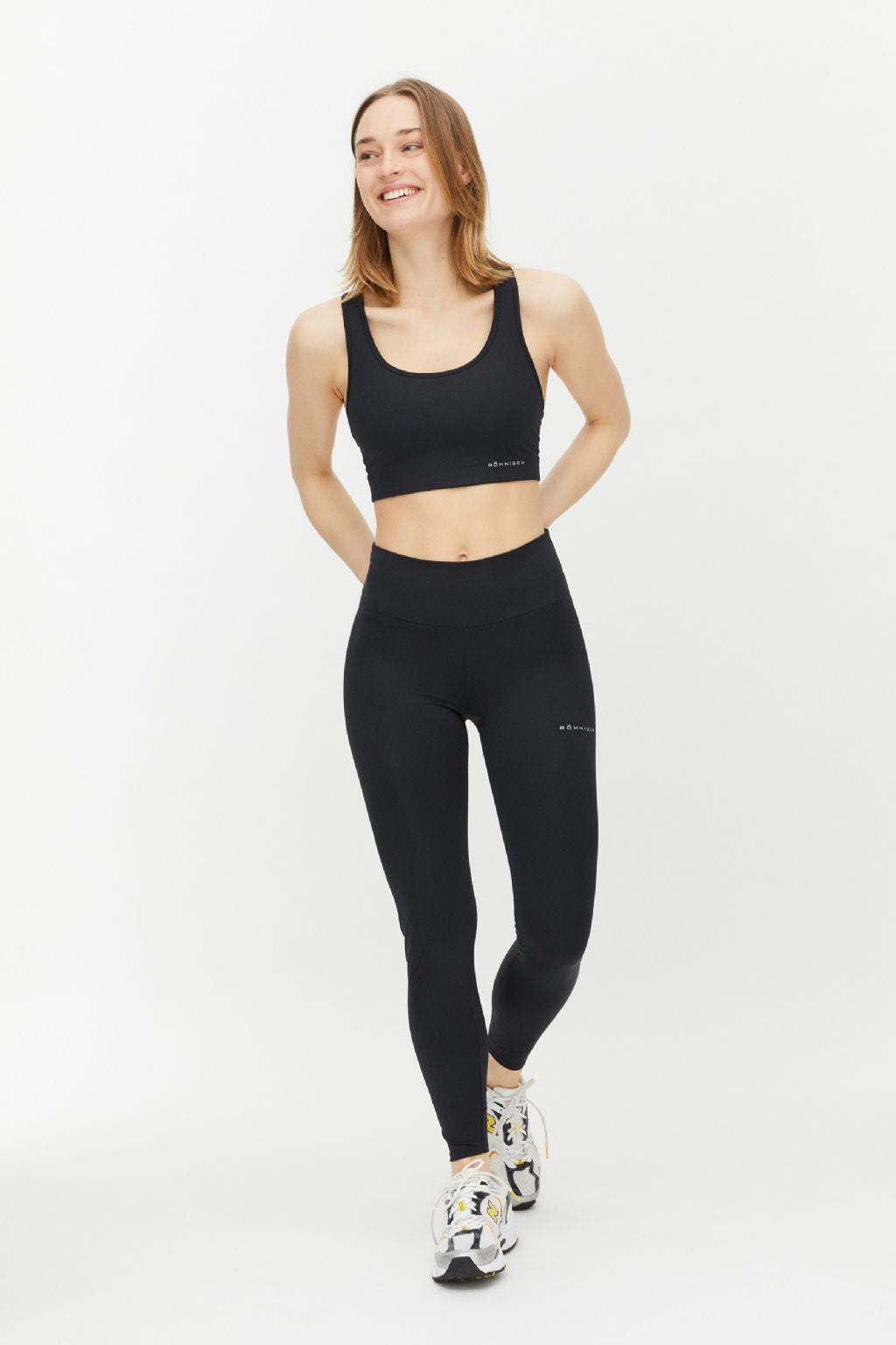 High Waist Yoga Compressie Leggings - Zwart