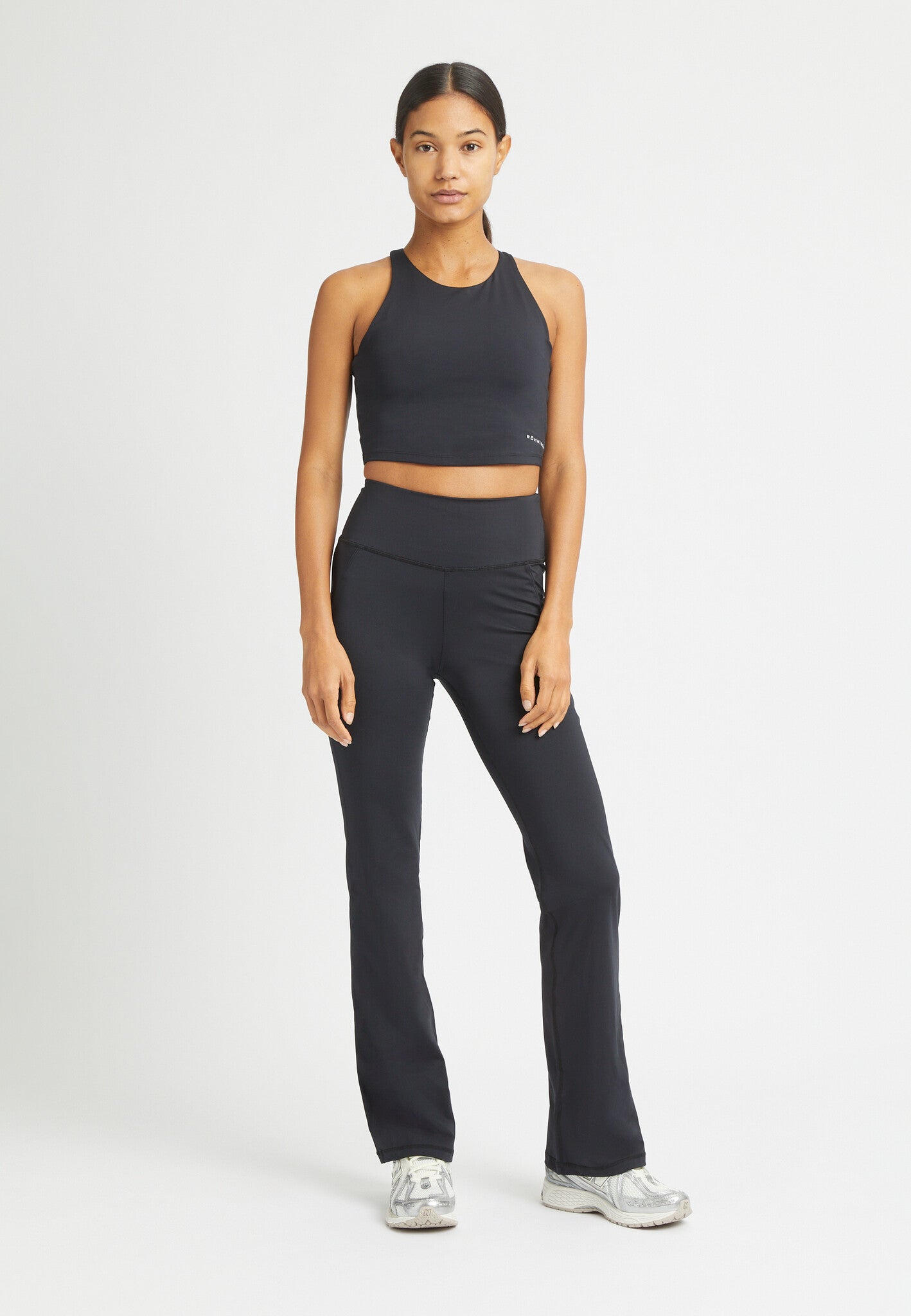 Flattering High Waist Yoga Pants - Black