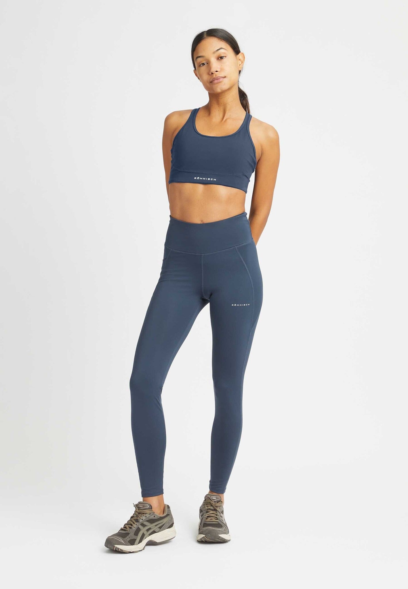 Flattering High Rise Sport Tights - Space Navy
