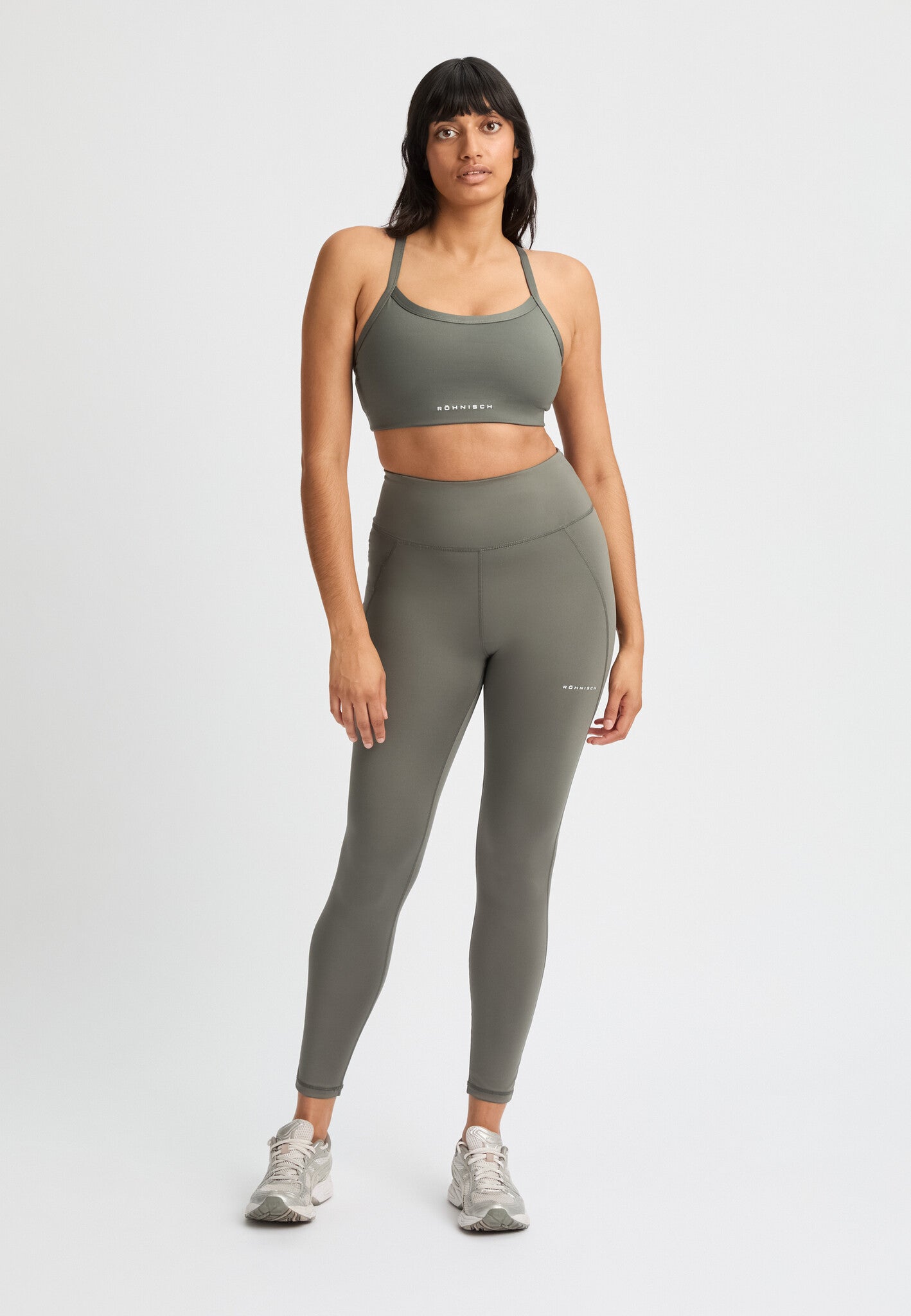 Flattering High Waist Sport Tights - Gunmetal