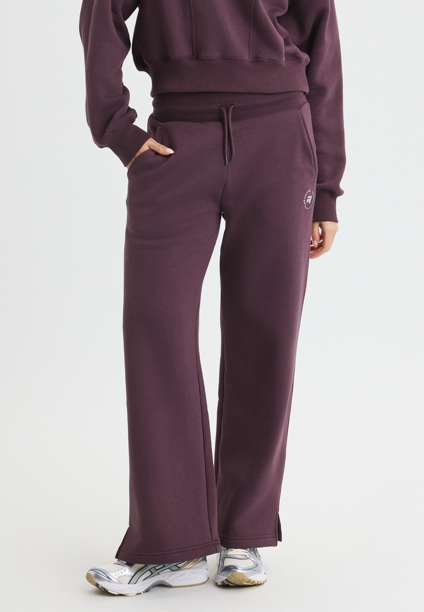 Zachte Wide Leg Sweatpants - Huckleberry