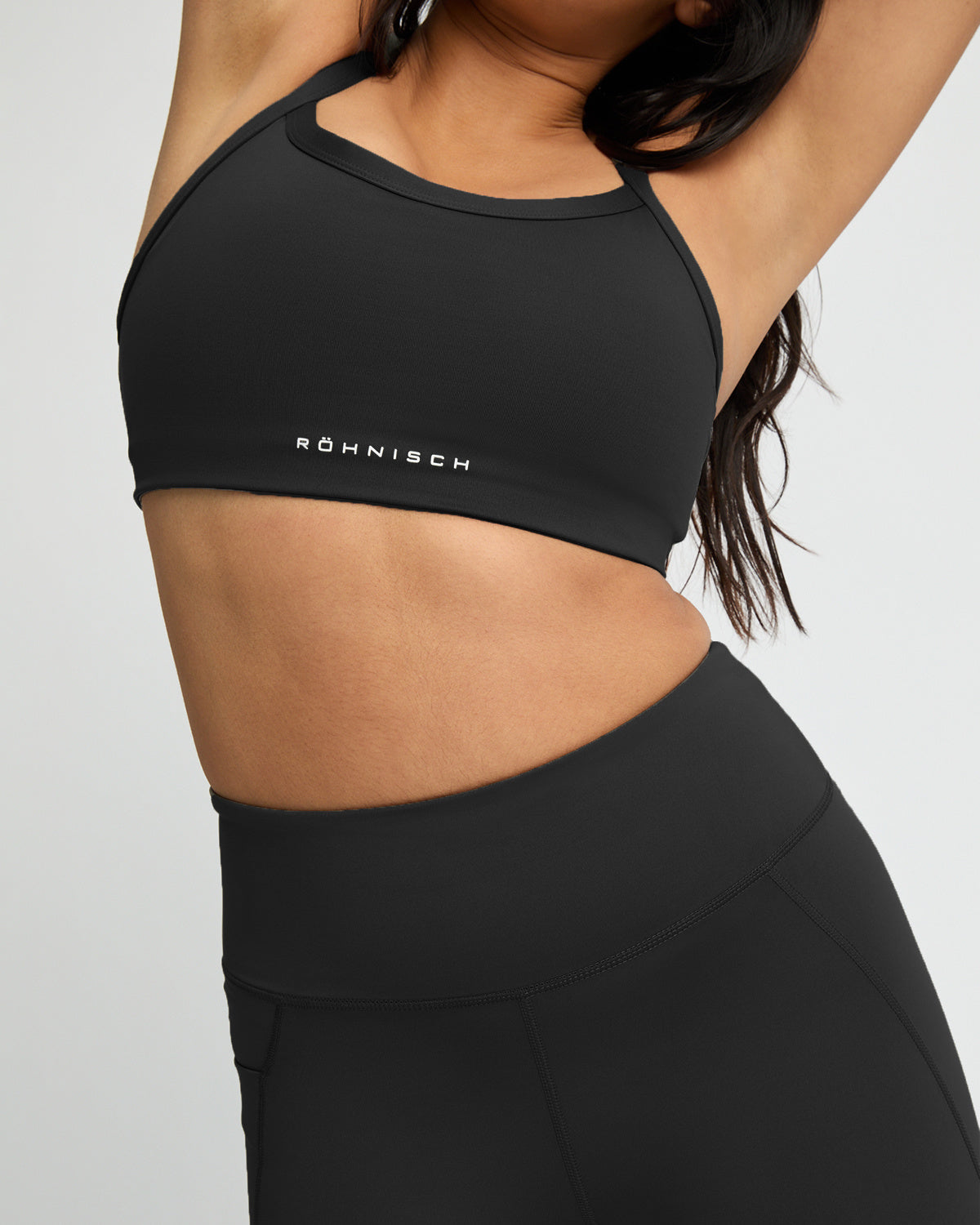 Wide Strap Yoga Sport BH - Black