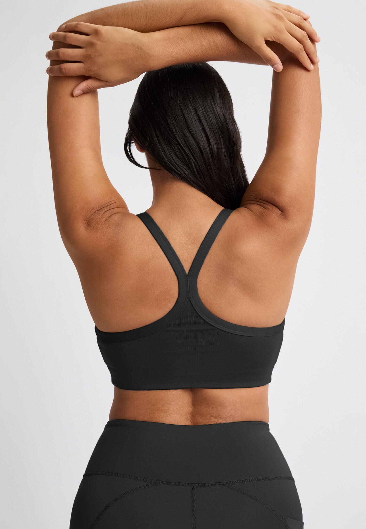 Wide Strap Yoga Sport BH - Black