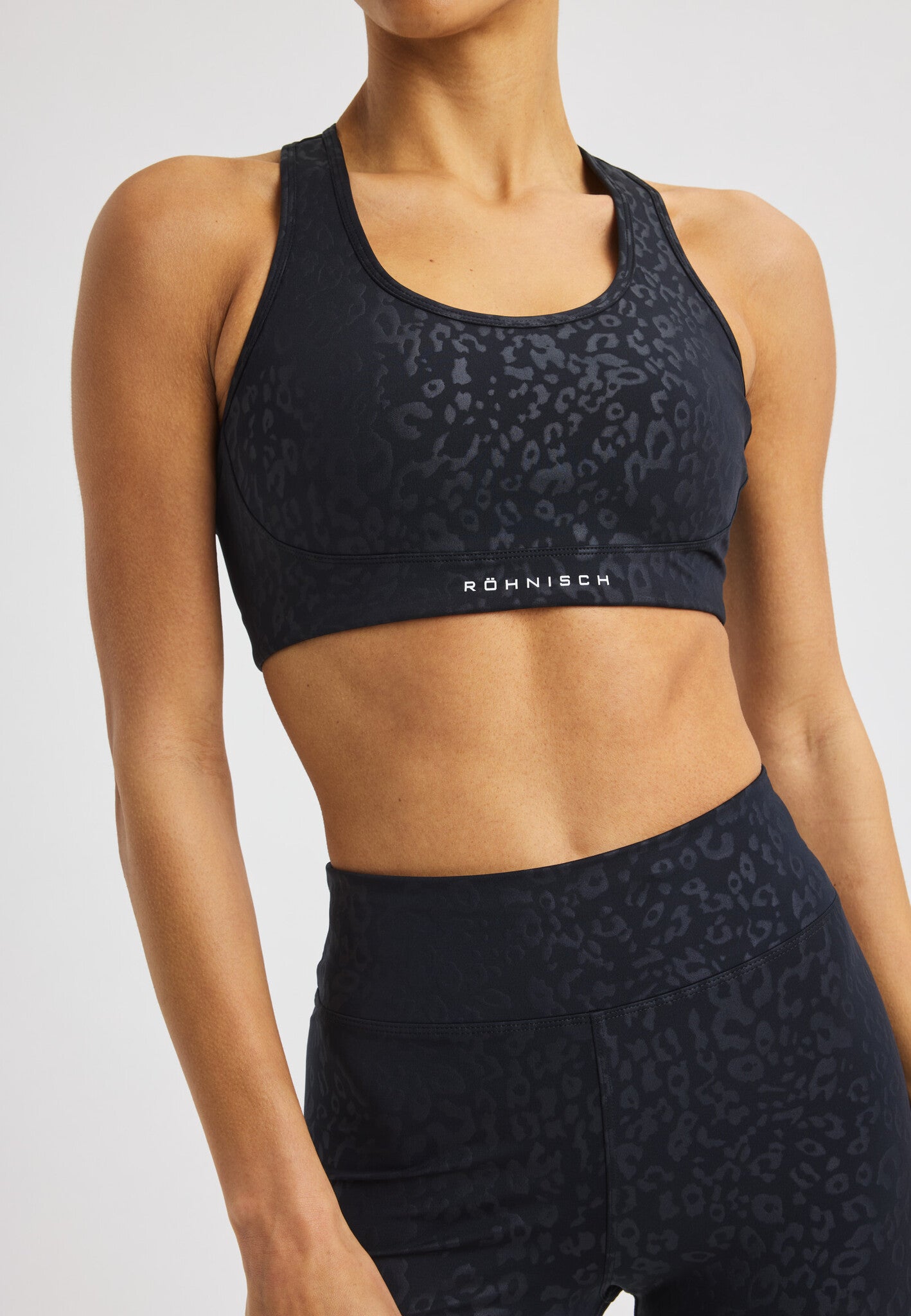Flattering Mesh Sport BH - Leo Emboss Black