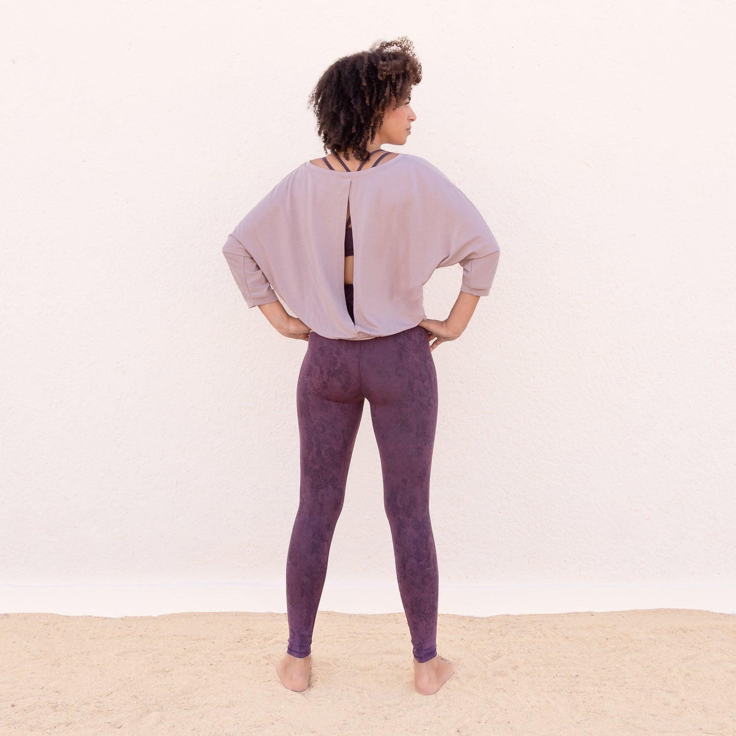 Sumatra Snake Biokatoen Yoga Legging - Plum