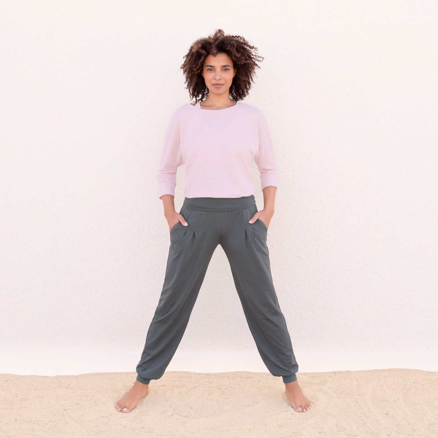 Joelle Biokatoen Yoga Chill Broek - Forest