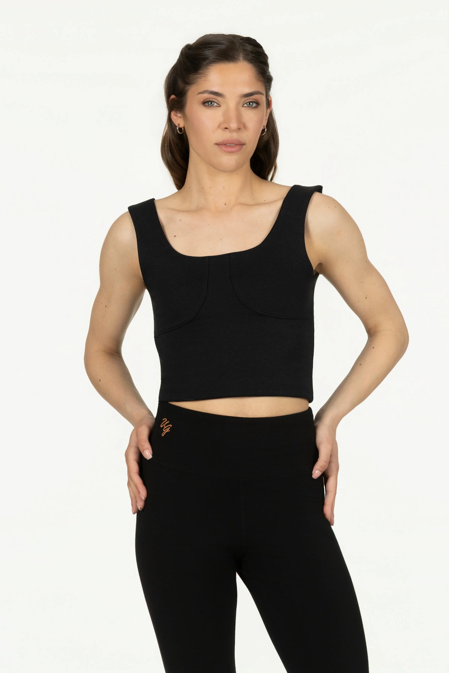 Ansuya Yoga Crop Top - Onyx Black