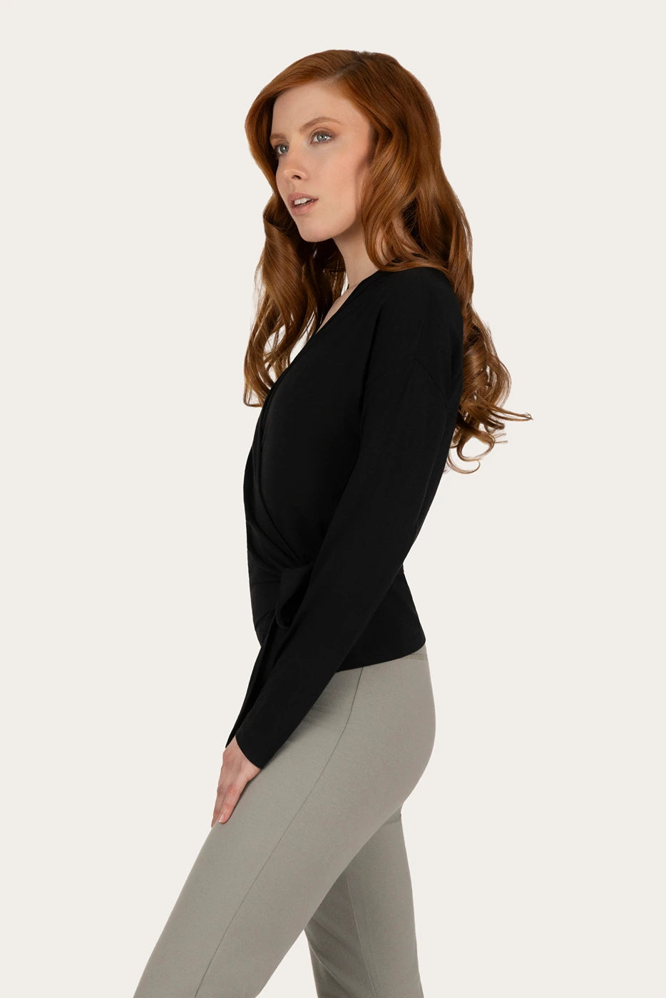 Aurora Wrap Yoga Vest - Onyx Black