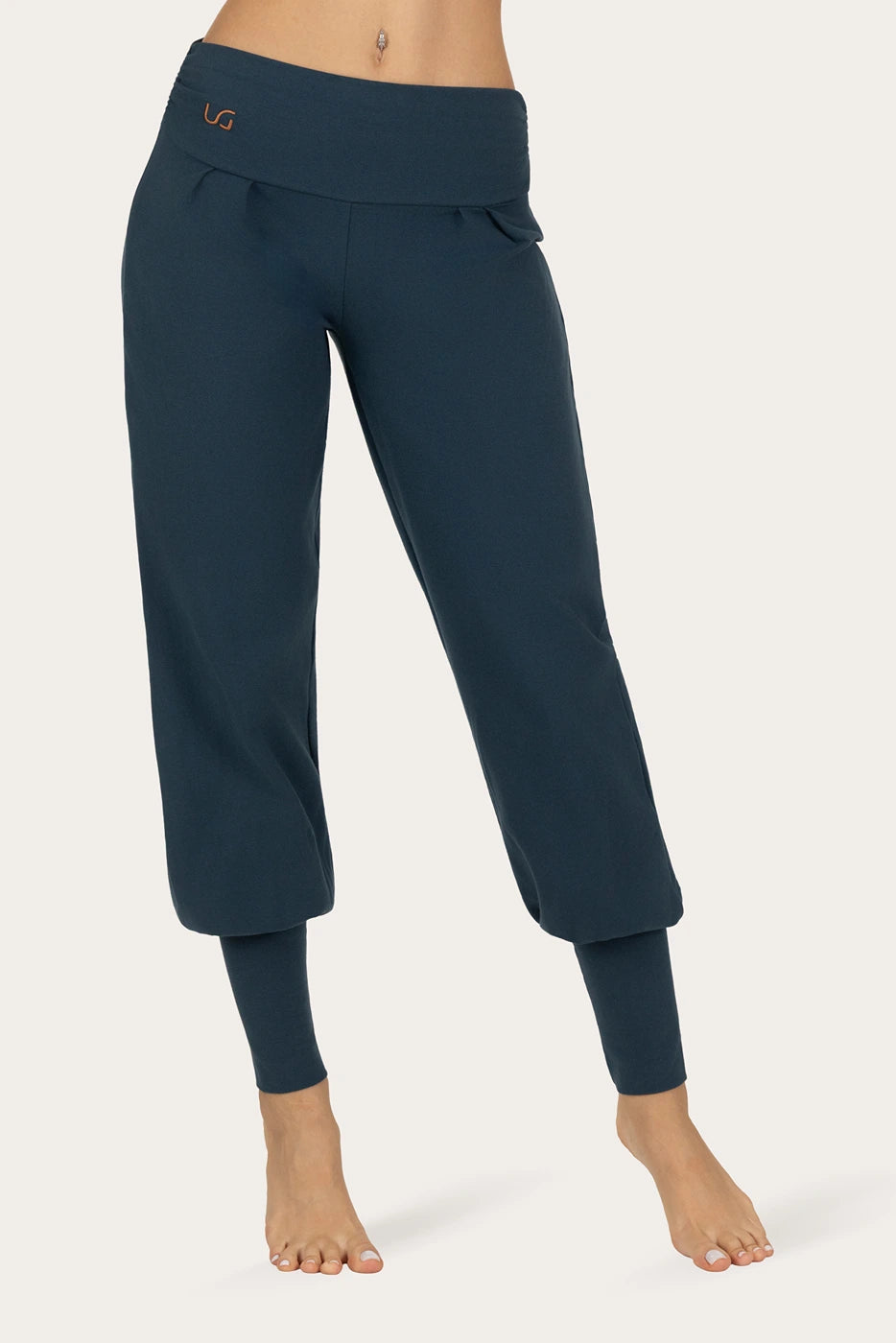 HOEREV Super Zachte Modal Spandex Harem Yoga Pilates Broek Bijgesneden Broek,Blauw,XXL HOEREV Super Zachte Modal Spandex Harem Yoga Pilates Broek Bijgesneden Broek,Blauw,XXL