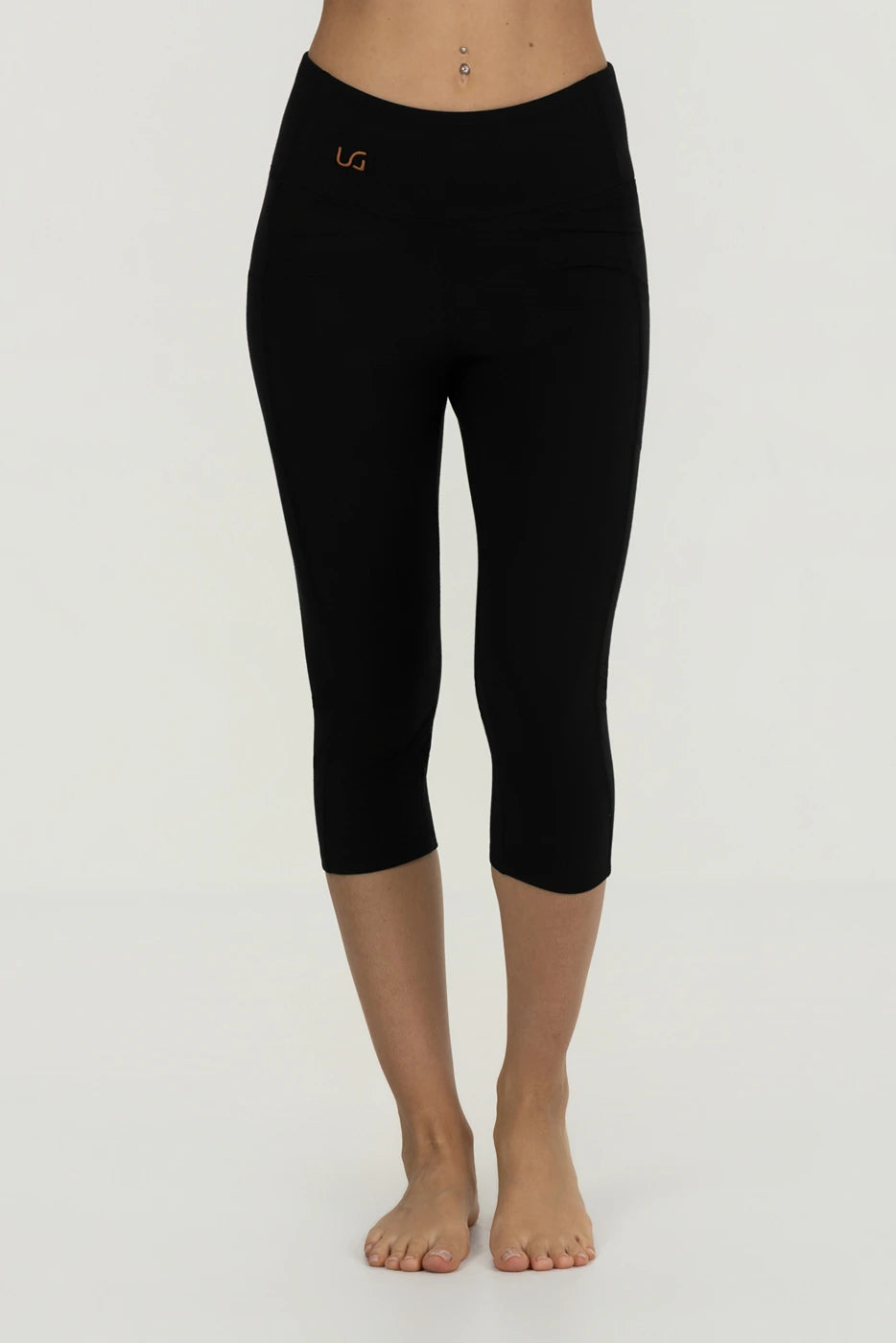Tara Capri Yoga Legging - Onyx Black