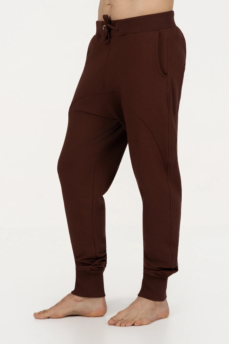 Relaxed Heren Yoga Broek Arjuna - Marron