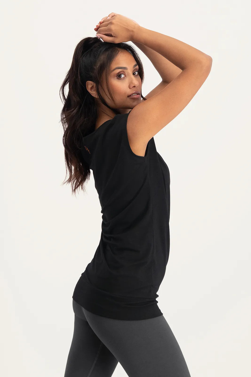 Asana Dry-Fit Yoga Tee - Onyx Black
