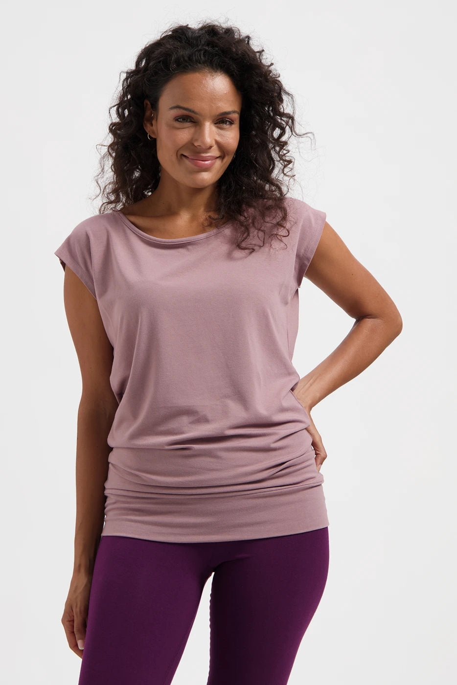 Asana Dames Yoga Tee - Fireclay