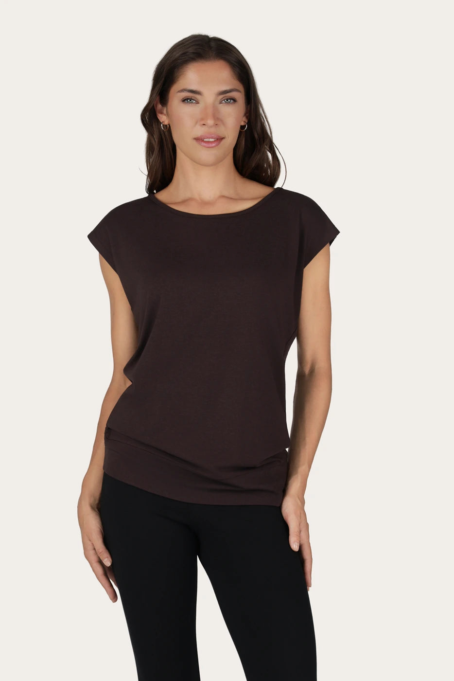 Asana Yoga Tee - Coffee