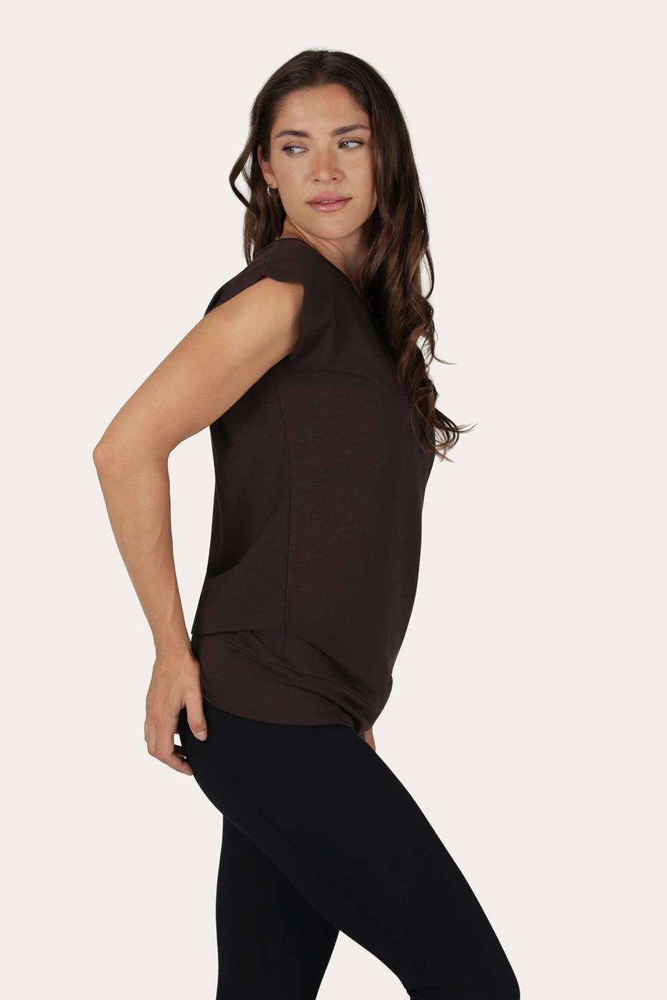 Asana Yoga Tee - Coffee