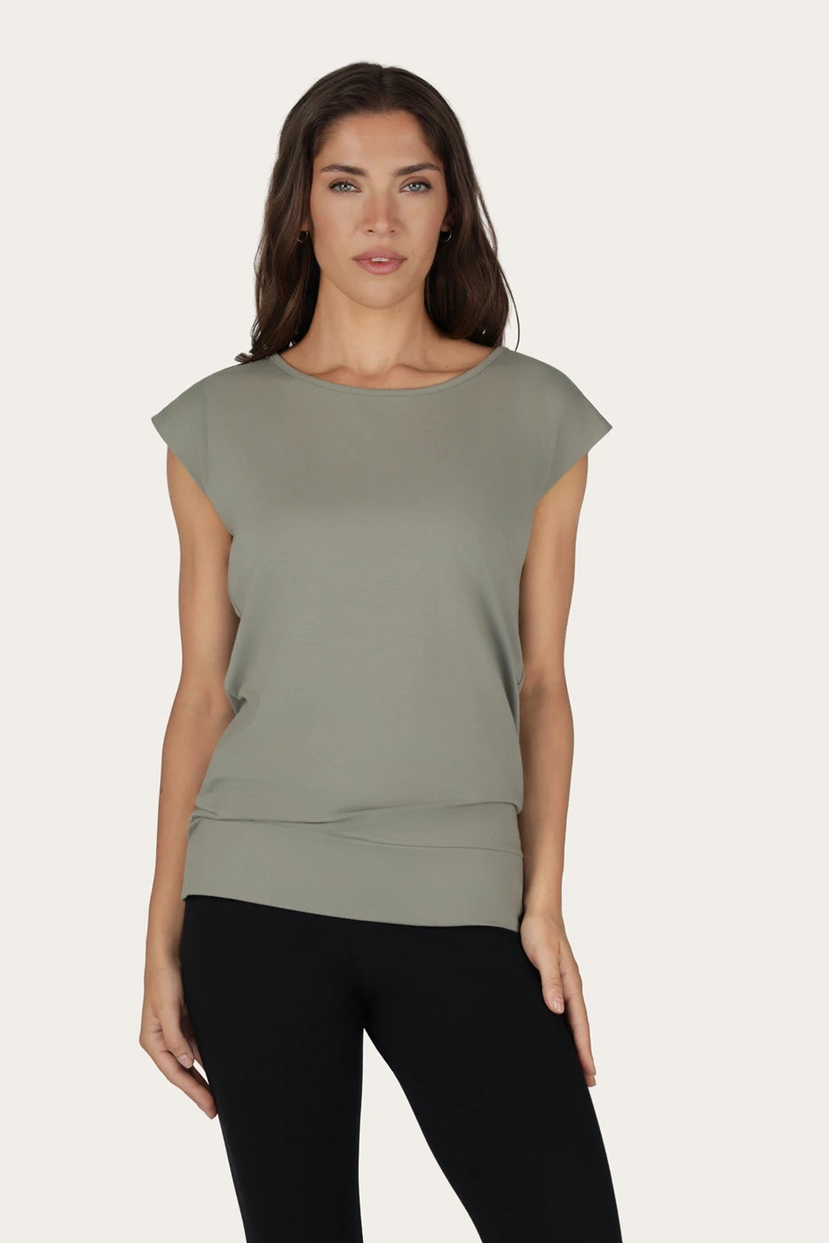 Asana Yoga Tee - Smokey Quartz