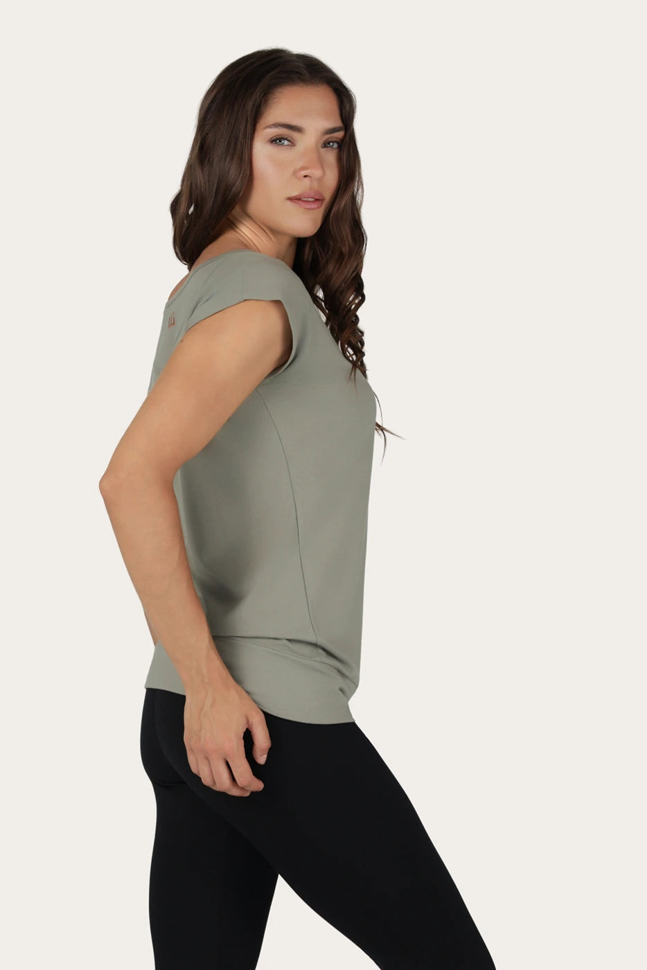 Asana Yoga Tee - Smokey Quartz