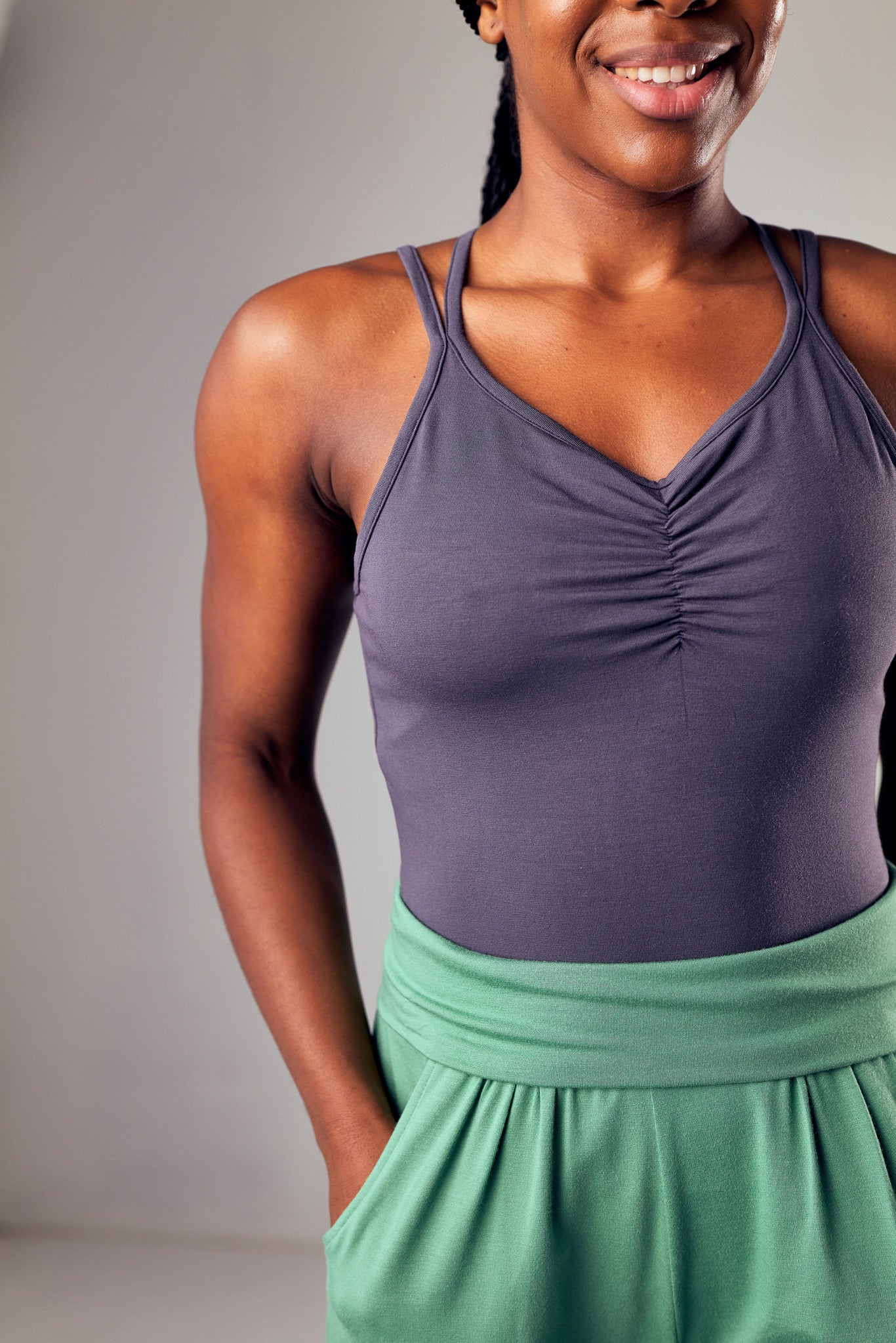 Yoga Top Conquer Cami - Pebble