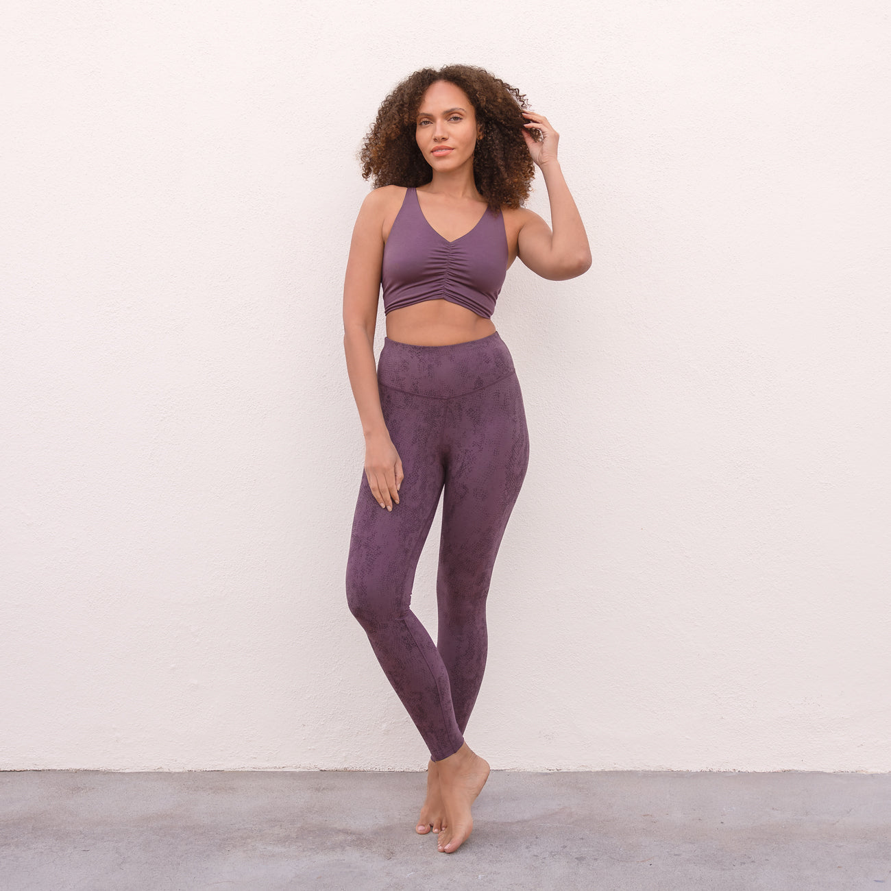 Sumatra Snake Biokatoen Yoga Legging - Plum