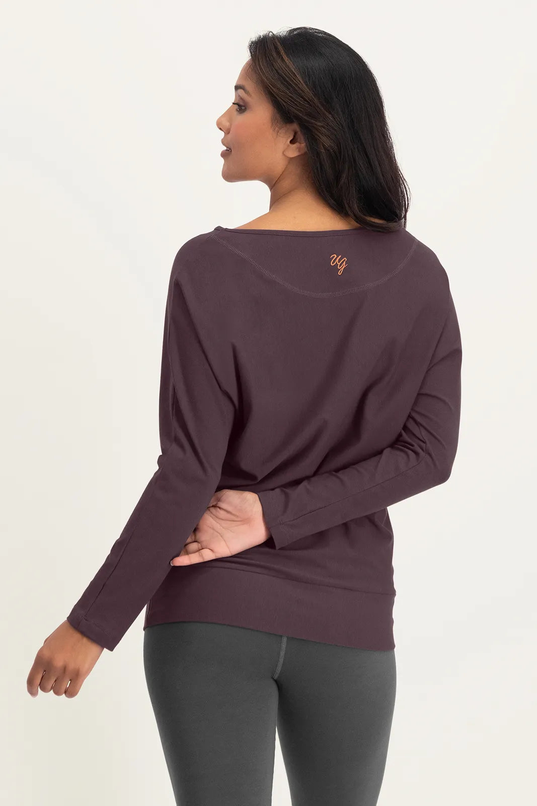 Budhi Longsleeve Bamboe Yoga Top - Berry