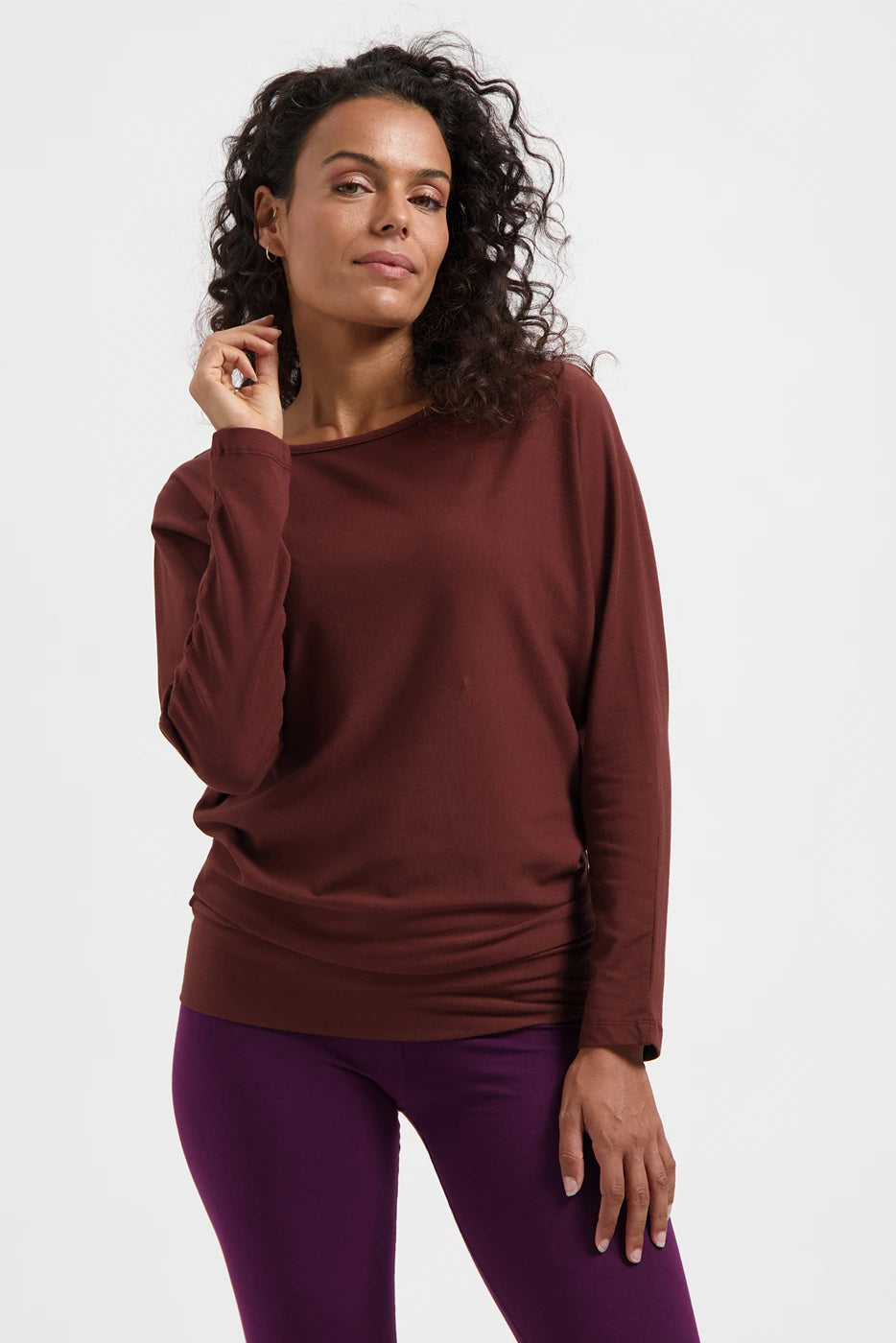 Budhi Yoga Shirt Lange Mouw - Marron