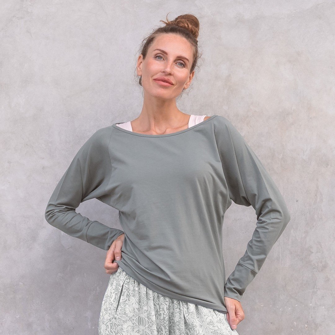Losse Yoga Longsleeve Yanti - Agave
