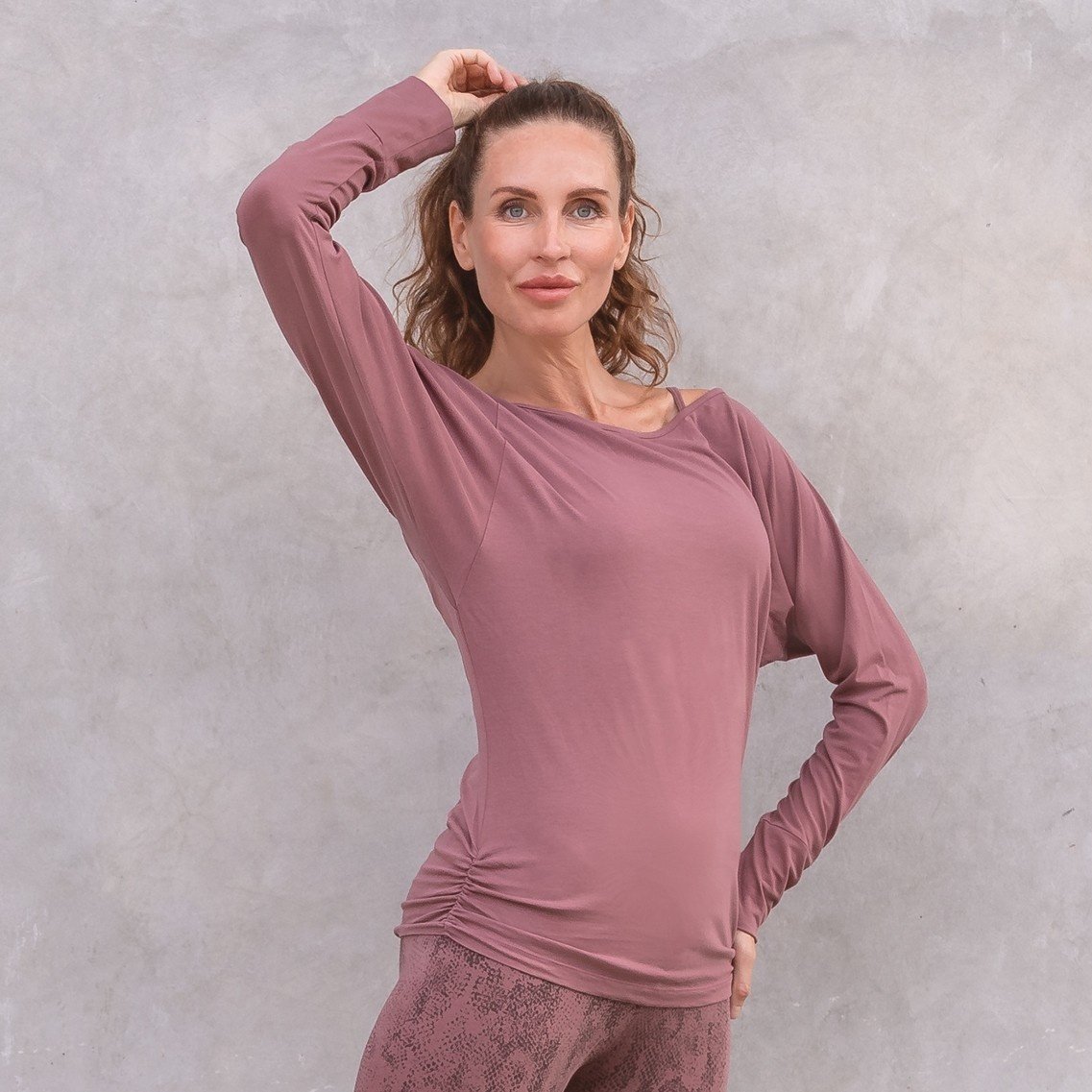 Biokatoen Yoga Longsleeve Yanti - Rose Taupe