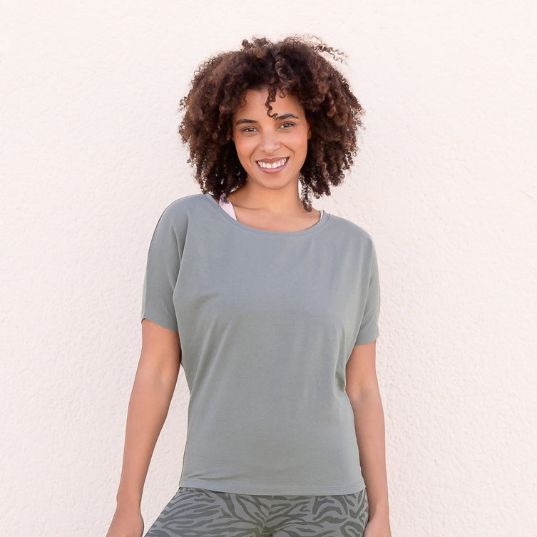 Maria Loose-Fit Yoga Top - Agave