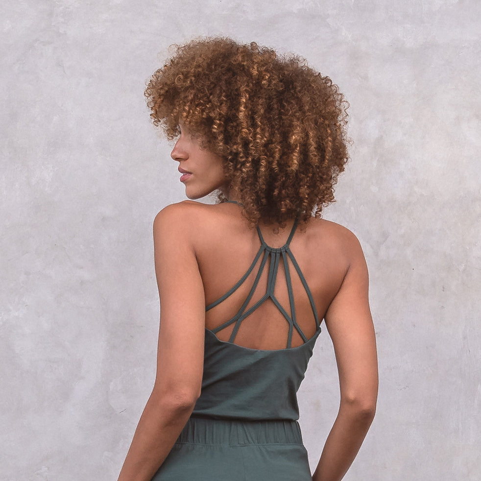 Yoga Pilates Top Nicole met binnen bh - Forest