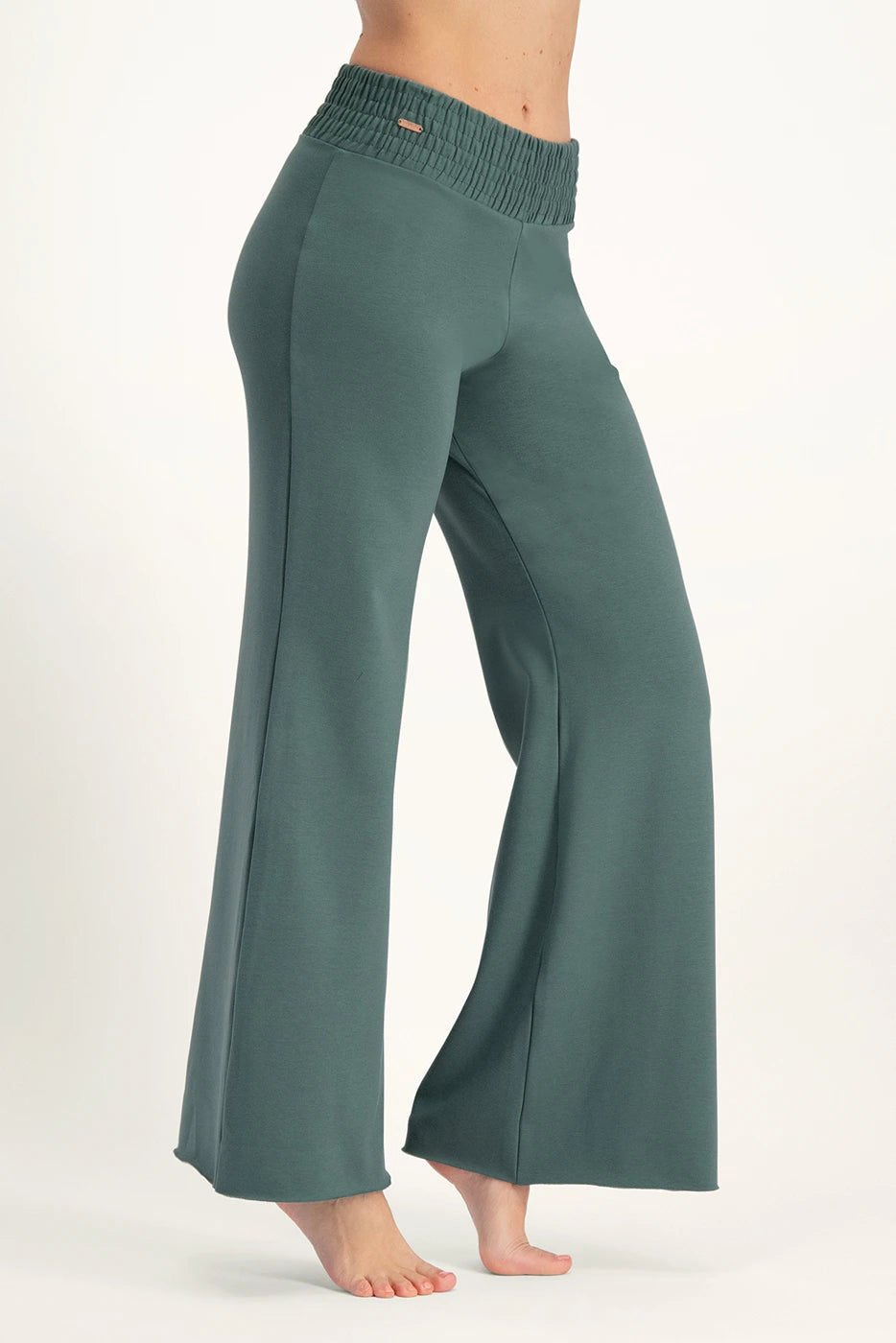 Flow Wijde Yoga Broek - Forest