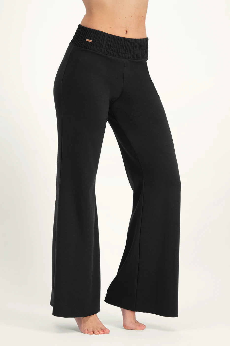 Flow Wijde Yoga Broek - Onyx Black