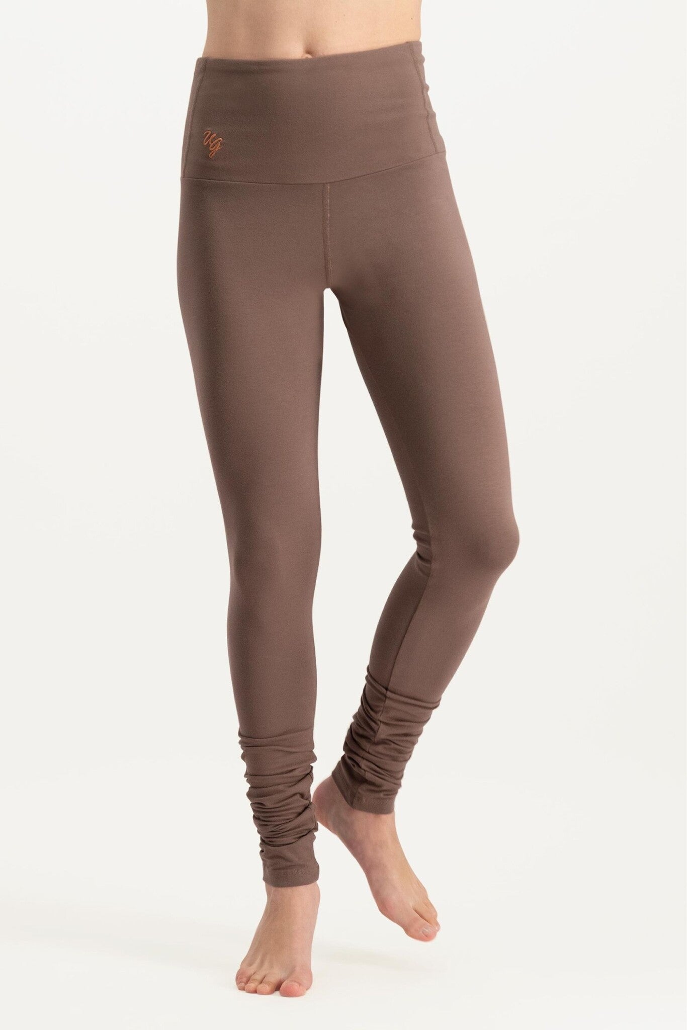 Gaia High Waist Yoga Legging  van bio katoen - Clay