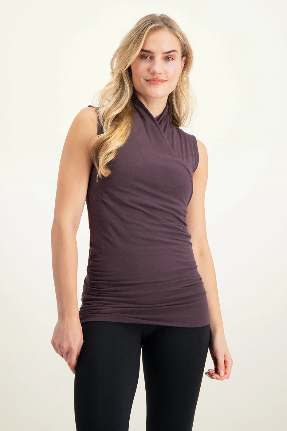 Good Karma Katoenen Yoga Top - Berry