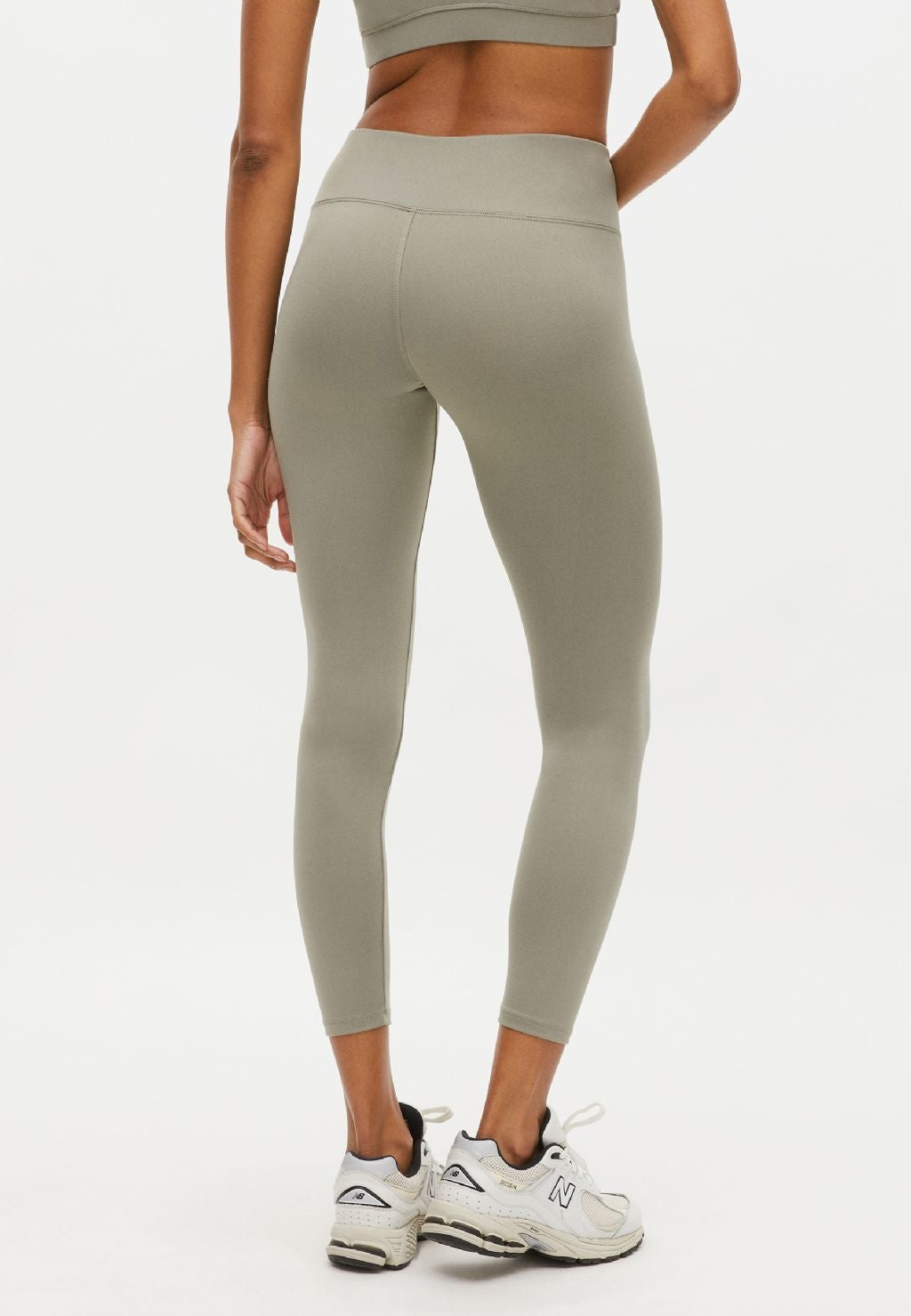 Groene High Waist Yoga Legging - Vetiver Green