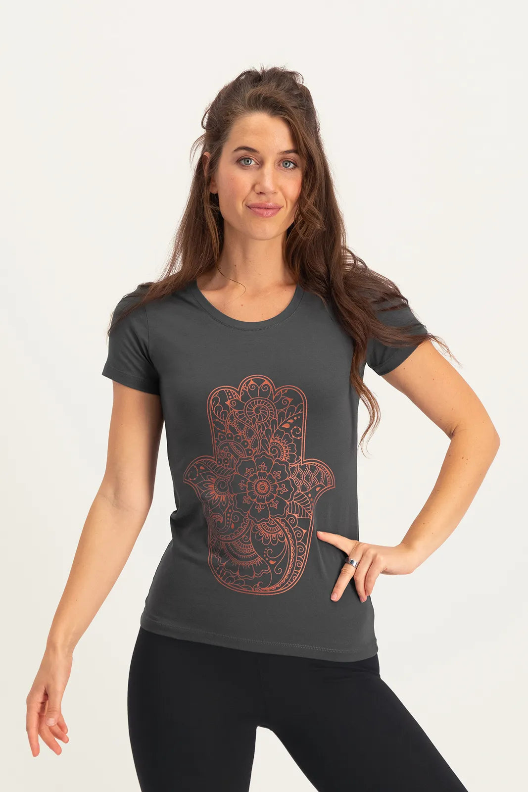 Hamsa Core Duurzame Yoga Tee - Ash