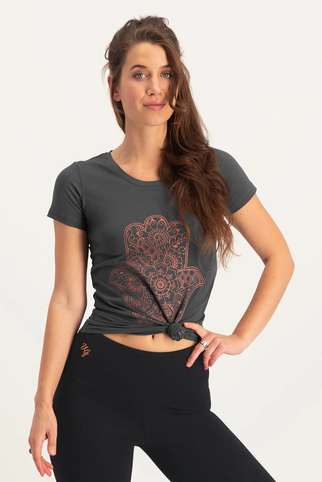 Hamsa Core Duurzame Yoga Tee - Ash