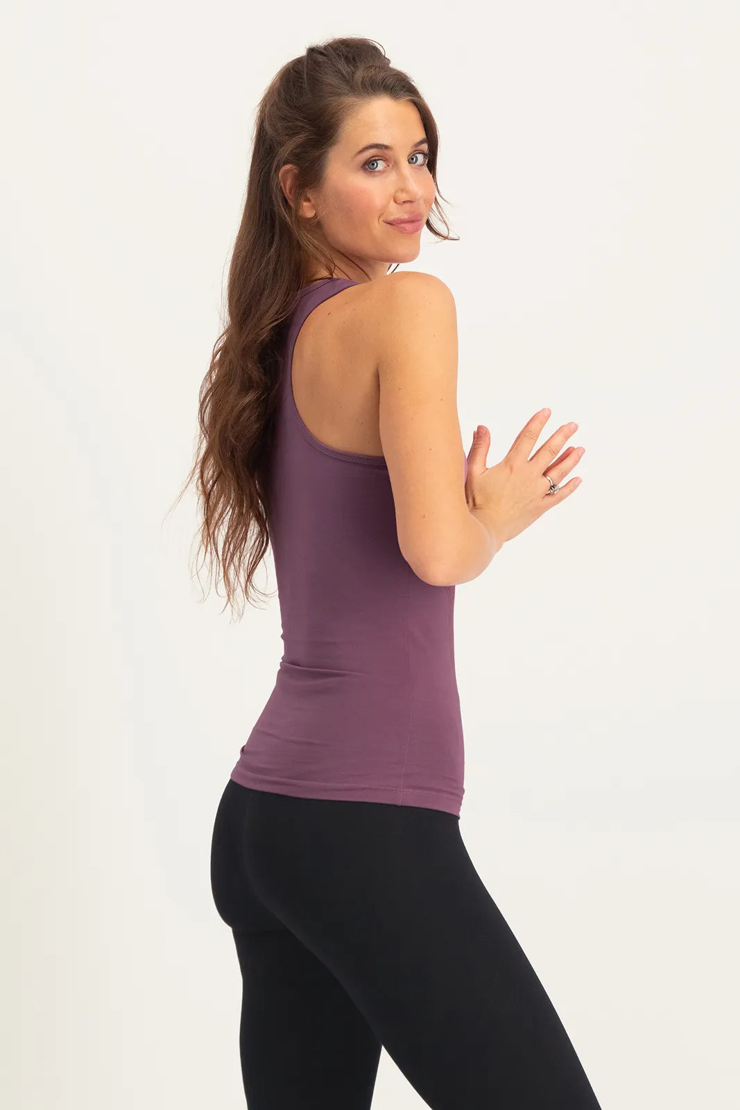 Hamsa Core Yoga Tanktop Dames - Mauve