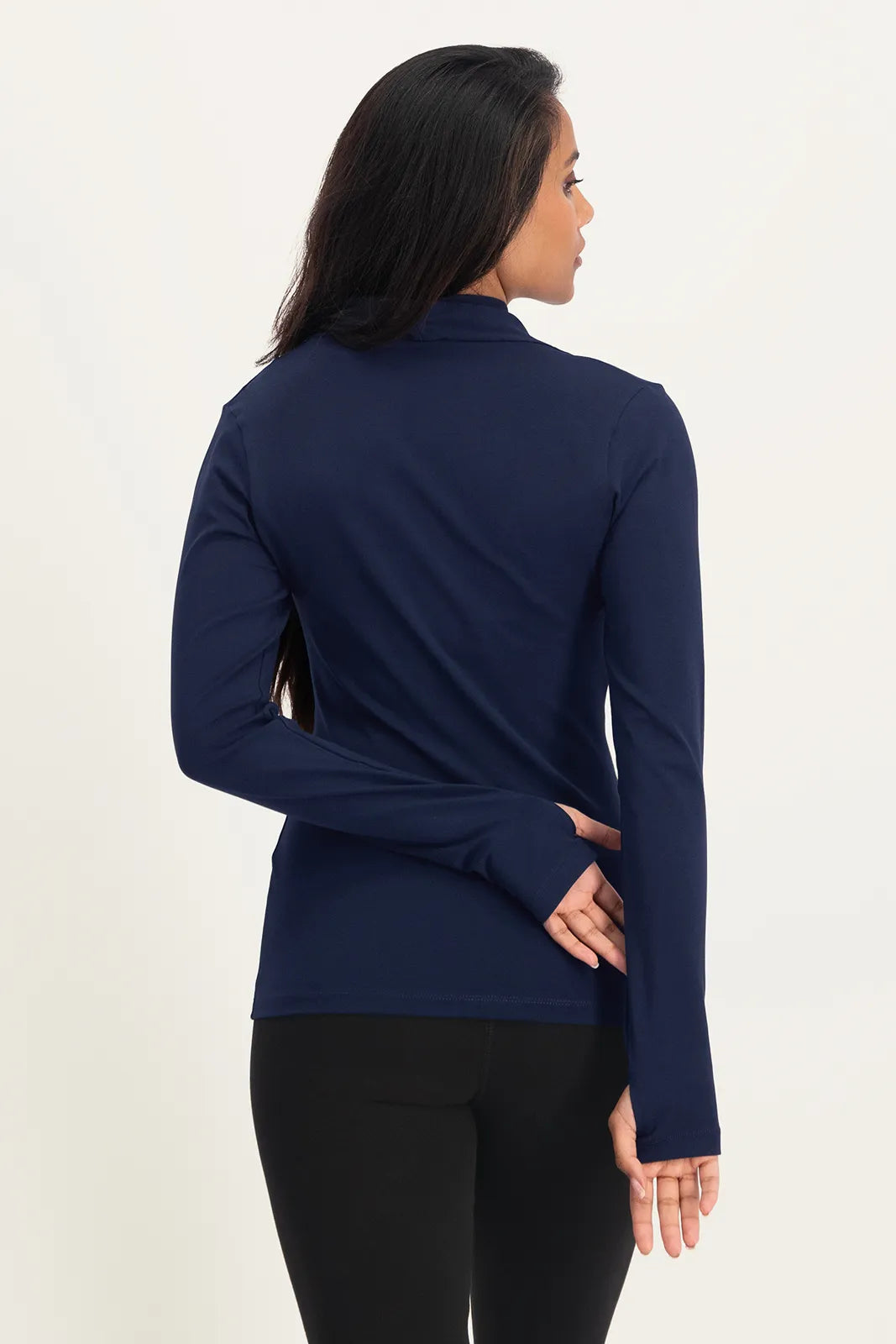 Ishtar Longsleeve Katoenen Yoga Top - Midnight