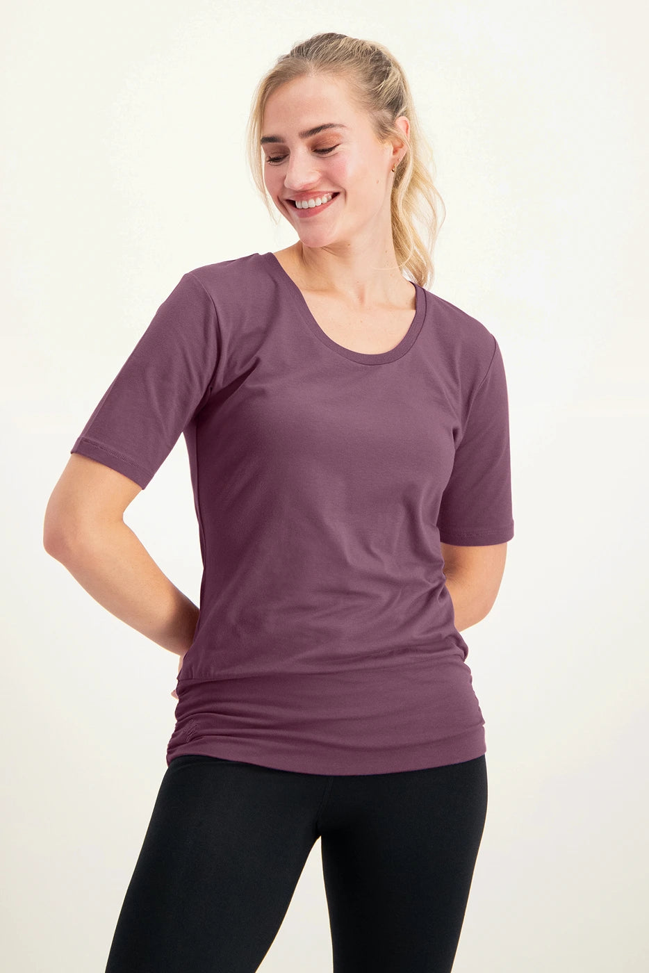 Kami Dry-Fit Yoga T-Shirt - Mauve