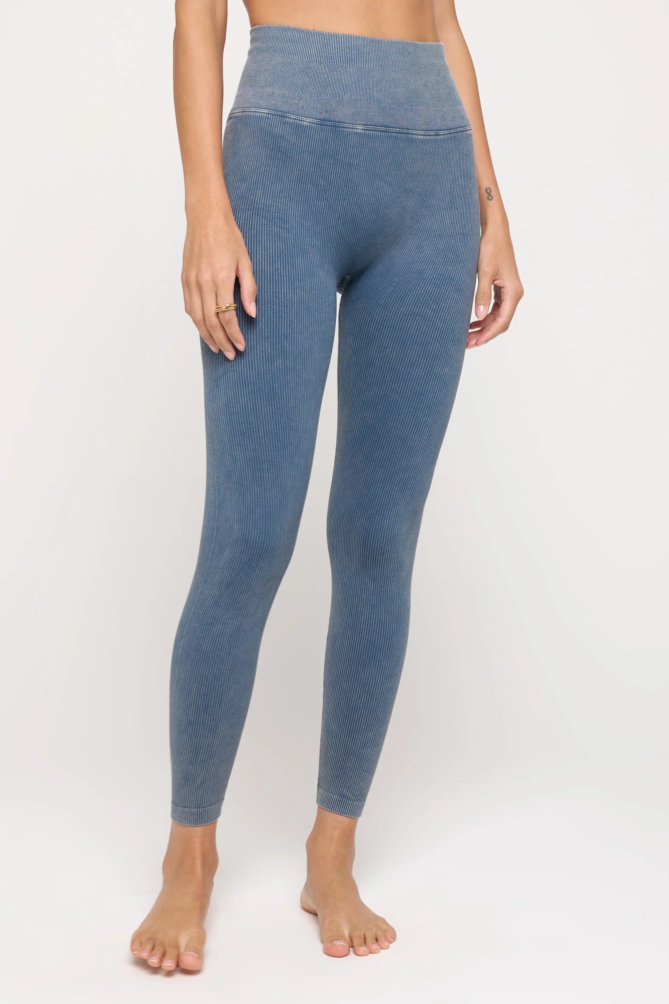 Love Sculpt Washed 7/8 Yoga Legging - Orion Blue
