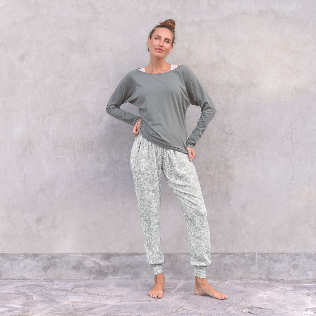 Losse Yoga Longsleeve Yanti - Agave