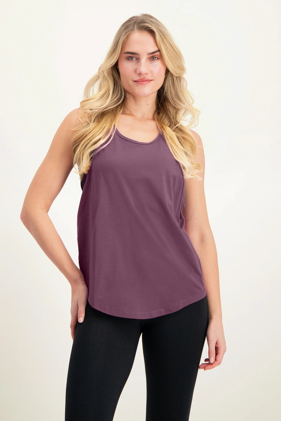 Maya Loose Yoga Top - Mauve
