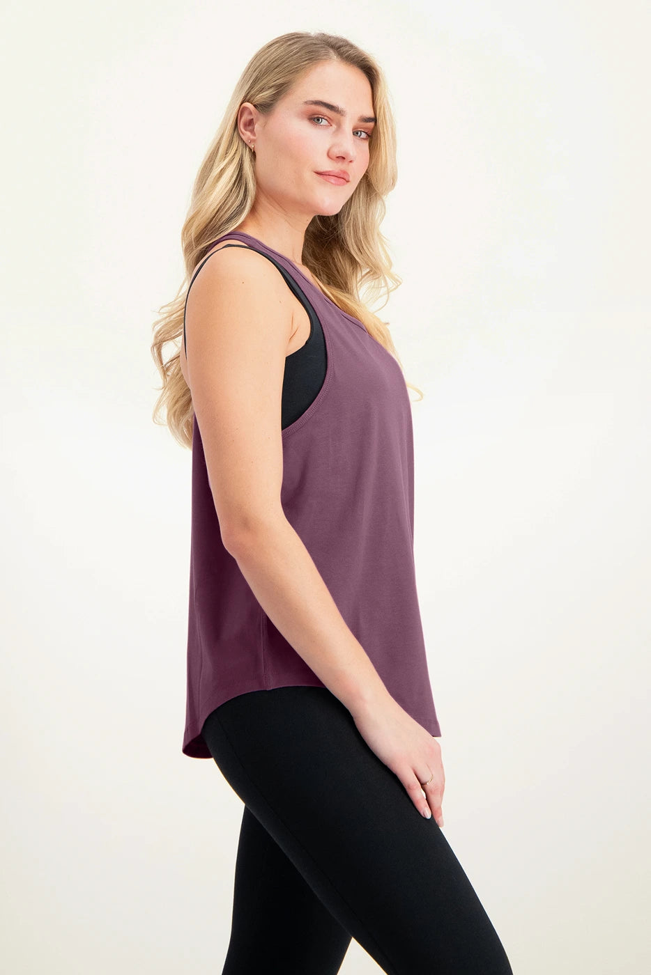 Maya Loose Yoga Top - Mauve