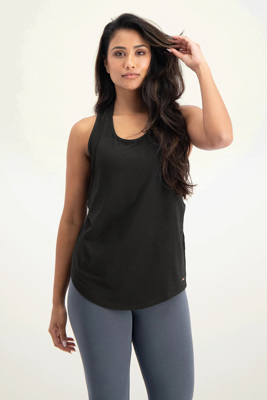 Maya Loose Fit Yoga Tank - Onyx Black