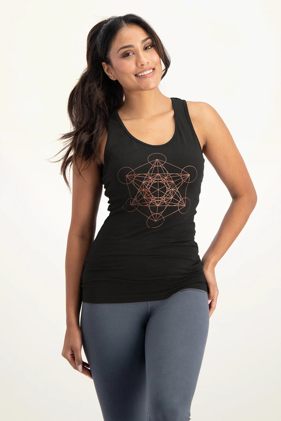 Metatron Core Katoenen Yoga Top - Onyx Black