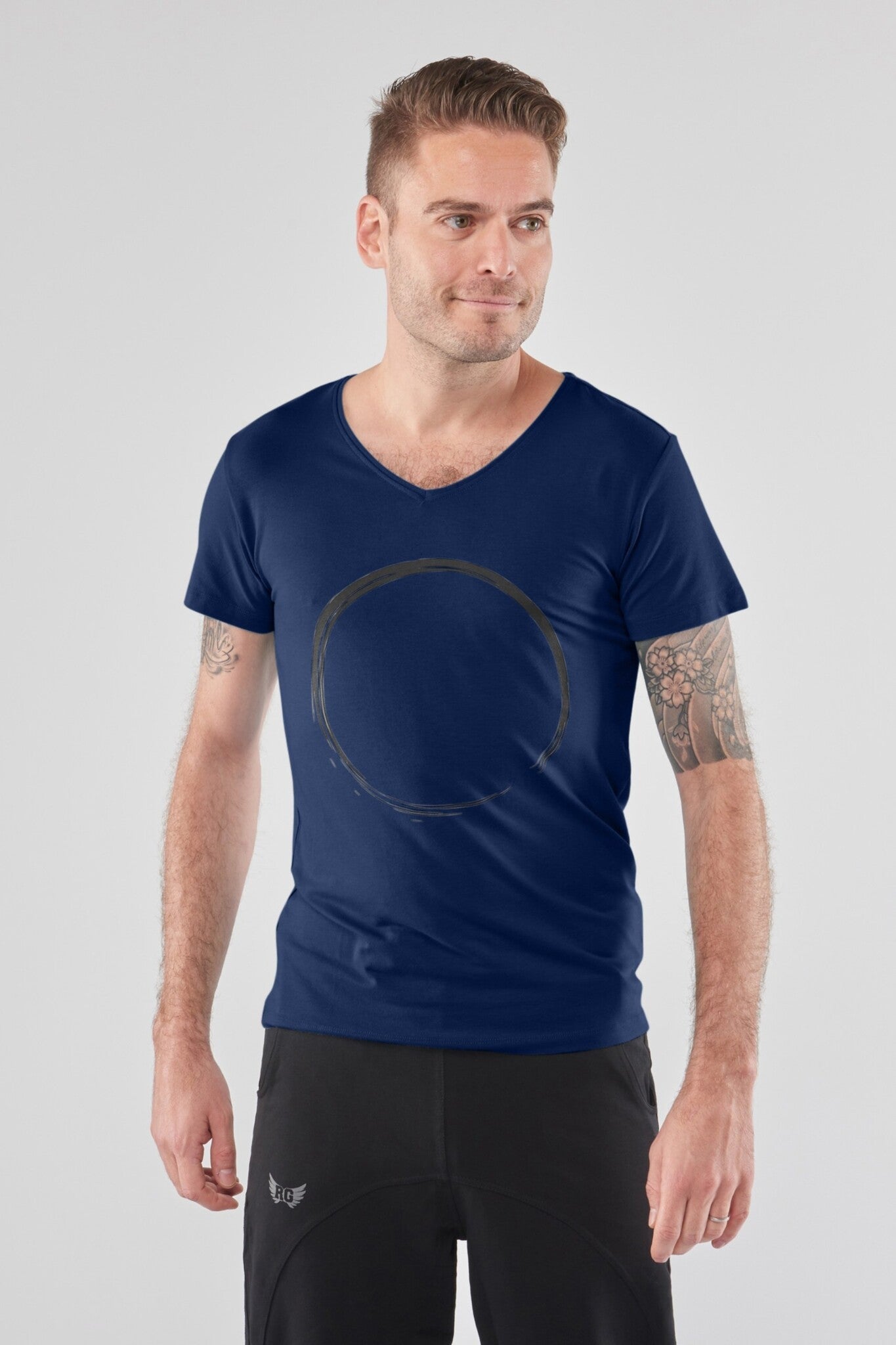Moksha Zen V-hals Yoga Tee - Midnight