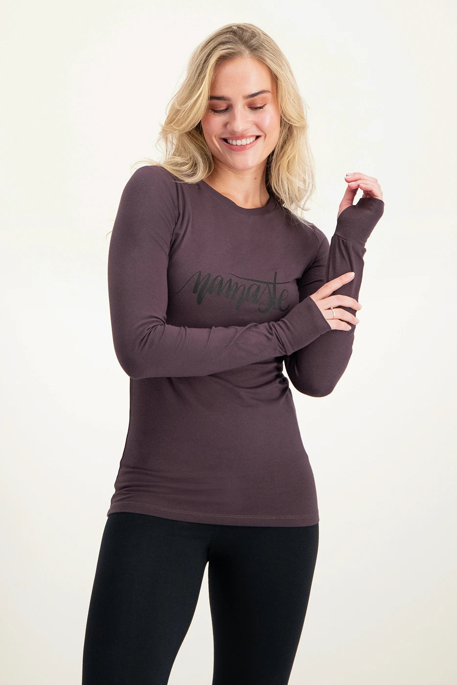 Namaste Core Duurzame Yoga Longsleeve - Berry