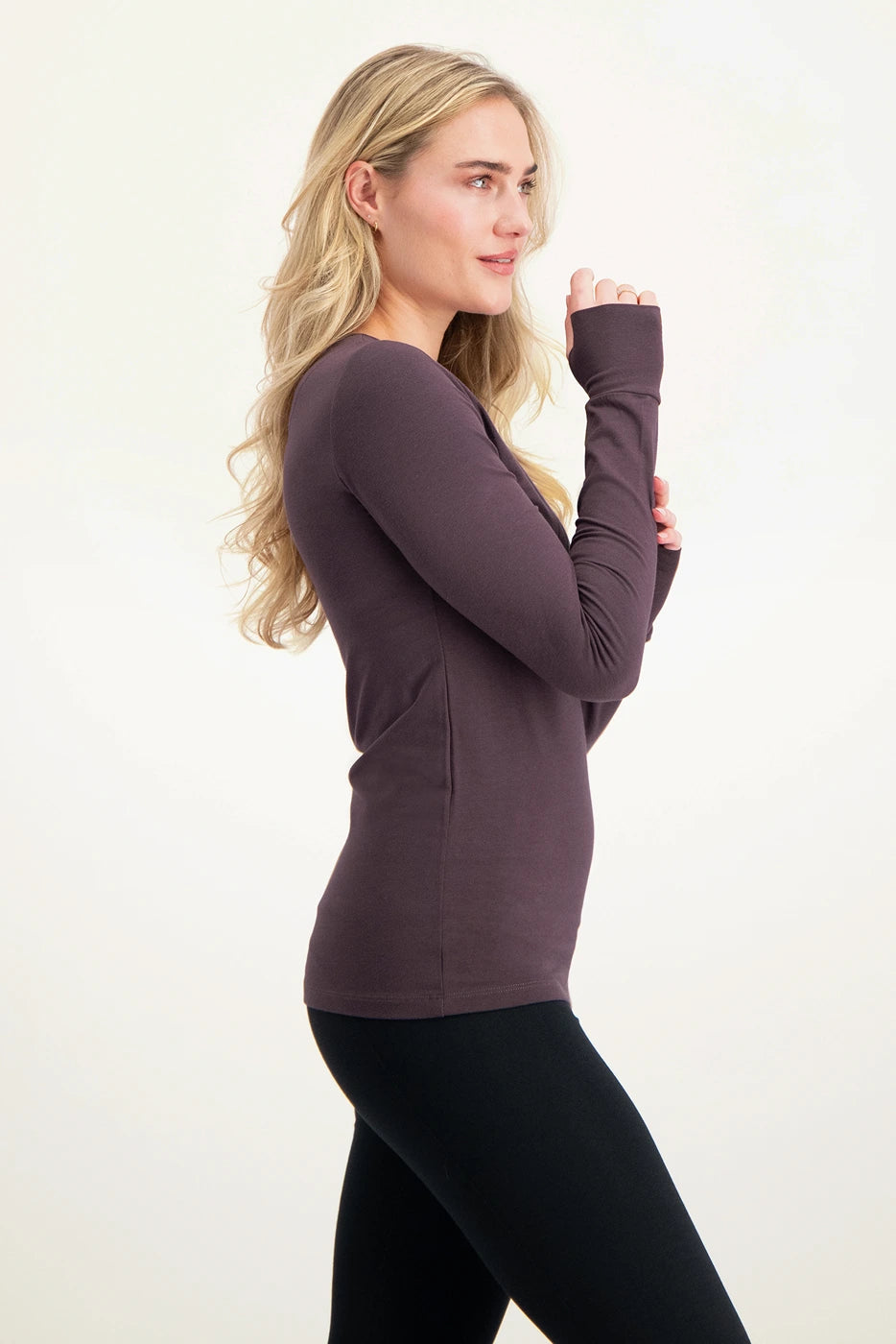 Namaste Core Duurzame Yoga Longsleeve - Berry