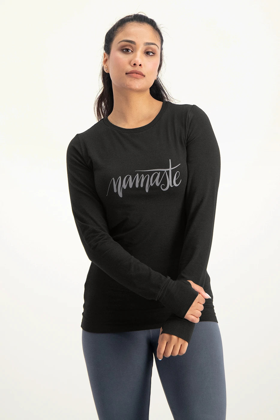 Namaste Core Dry-fit Yoga Longsleeve - Onyx Black